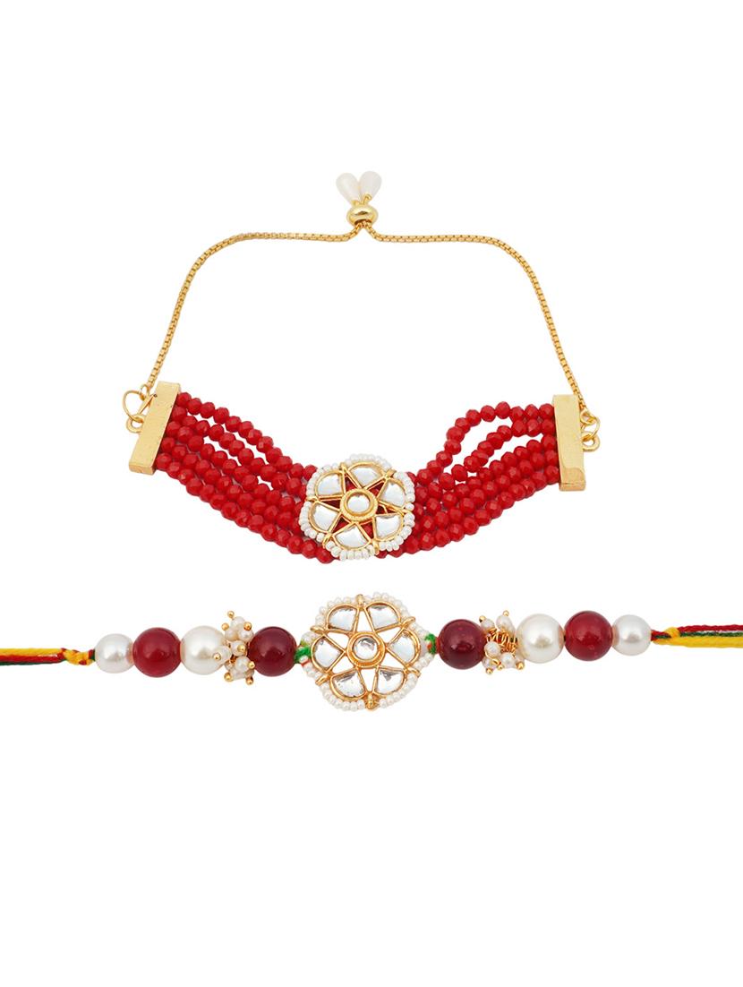 crazy corner set of 2 beads detailed rakhi combo - 20203535 - Standard Image - 2