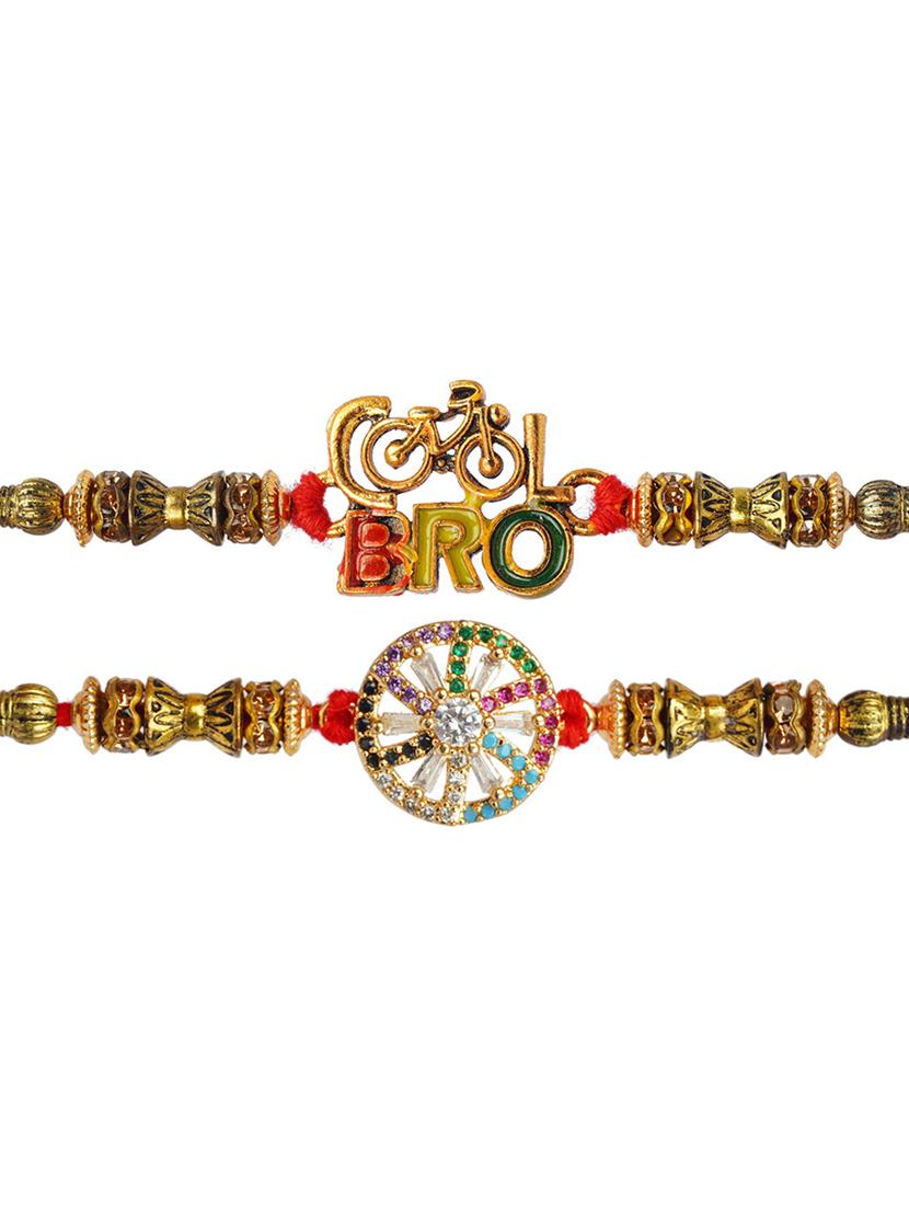 crazy corner set of 2 beads detailed rakhi combo - 20203537 - Standard Image - 2