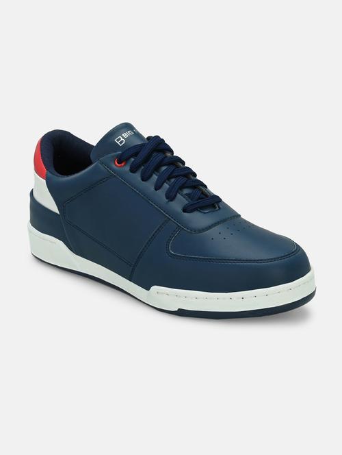 men navy blue lace up sneaker - 20203782 - Standard Image - 0