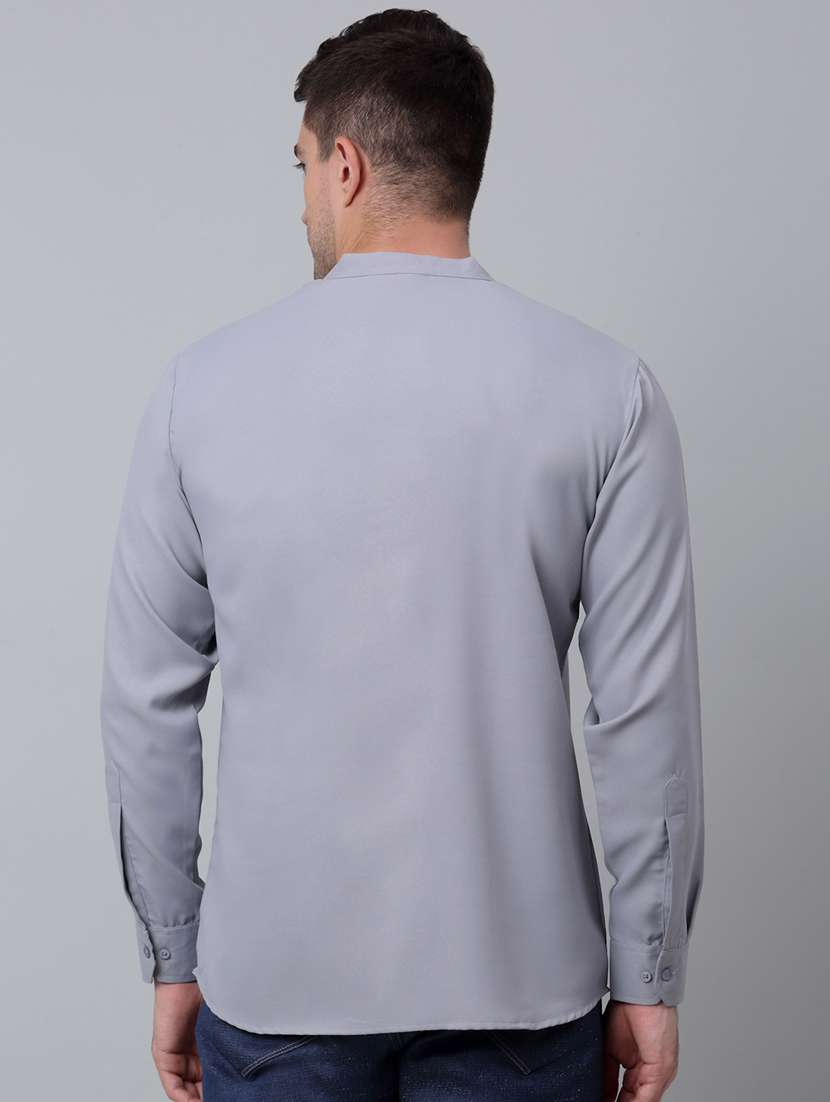 mandarin neck solid short kurta - 20204728 -  Standard Image - 2