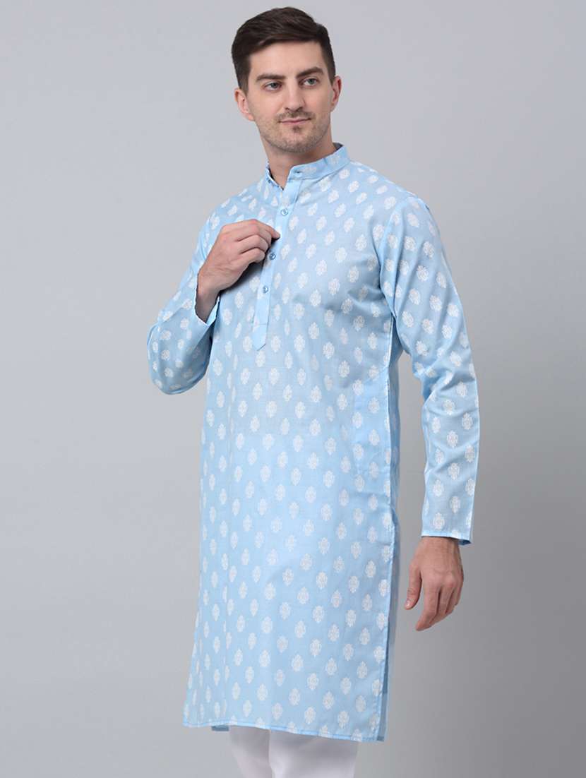 mandarin neck printed long kurta