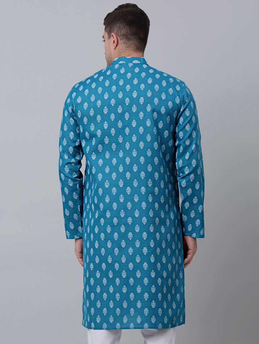 mandarin neck printed long kurta - 20204741 - Standard Image - 2