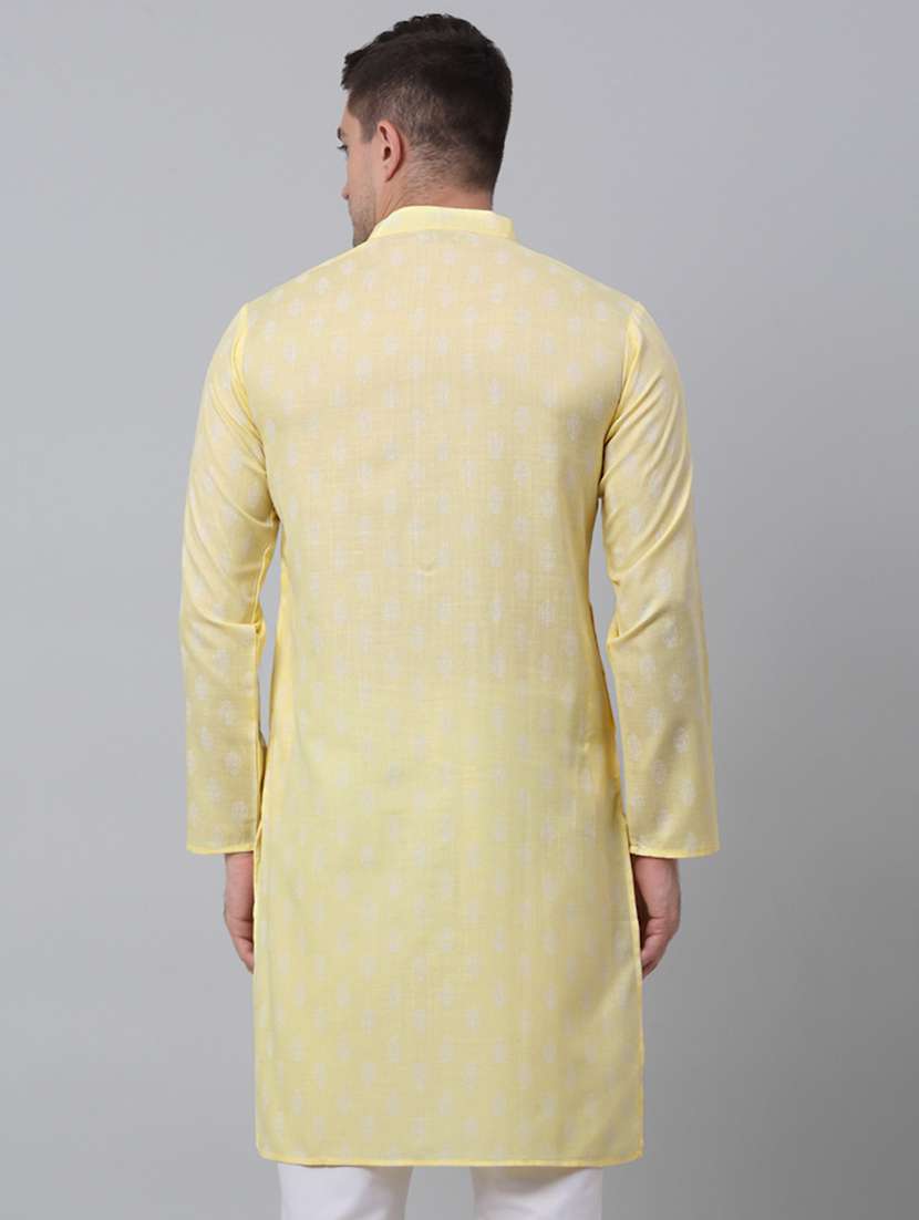 mandarin neck printed long kurta - 20204742 -  Standard Image - 2