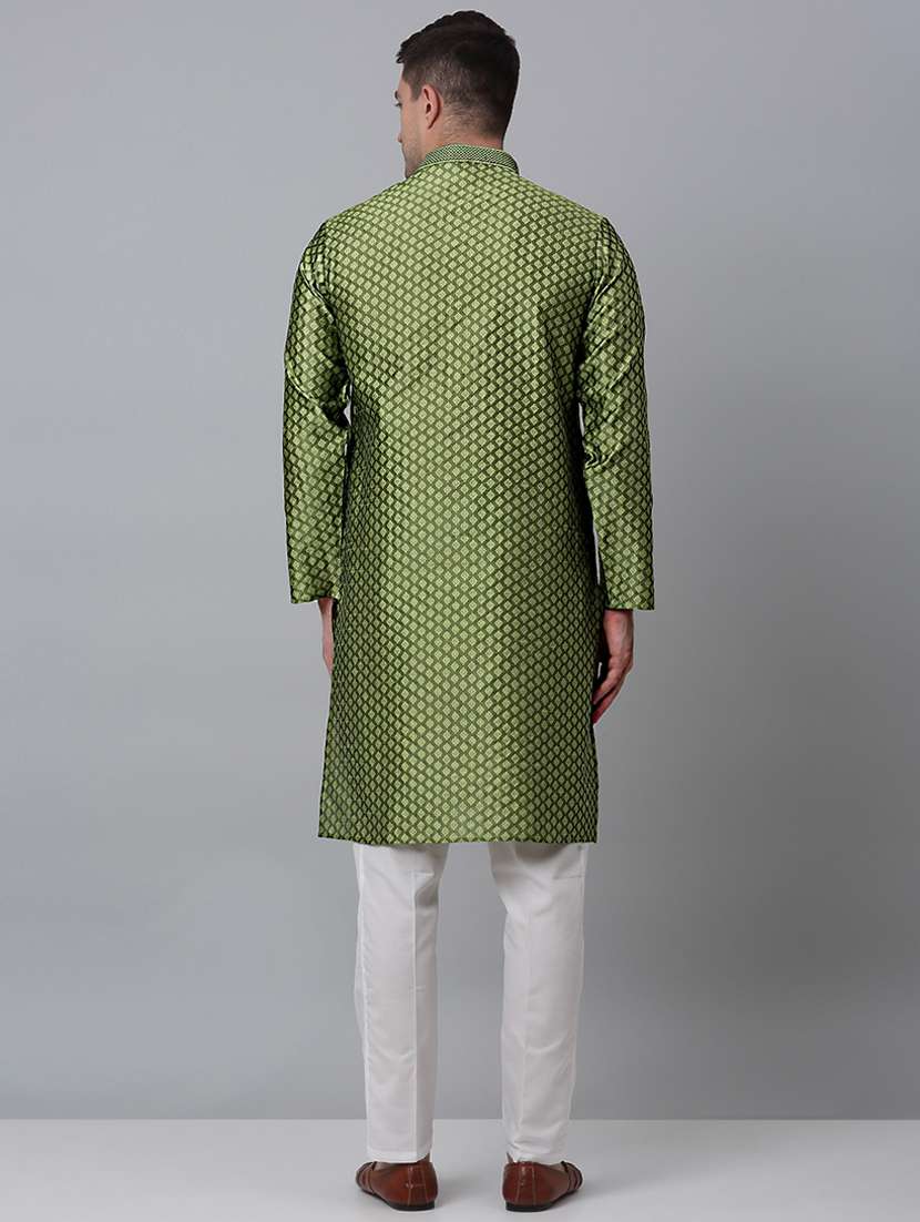 mandarin neck sequin work kurta pyjama set - 20205496 -  Standard Image - 2