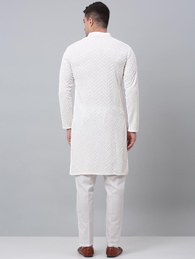 mandarin neck sequin work kurta pyjama set - 20205523 - Standard Image - 2