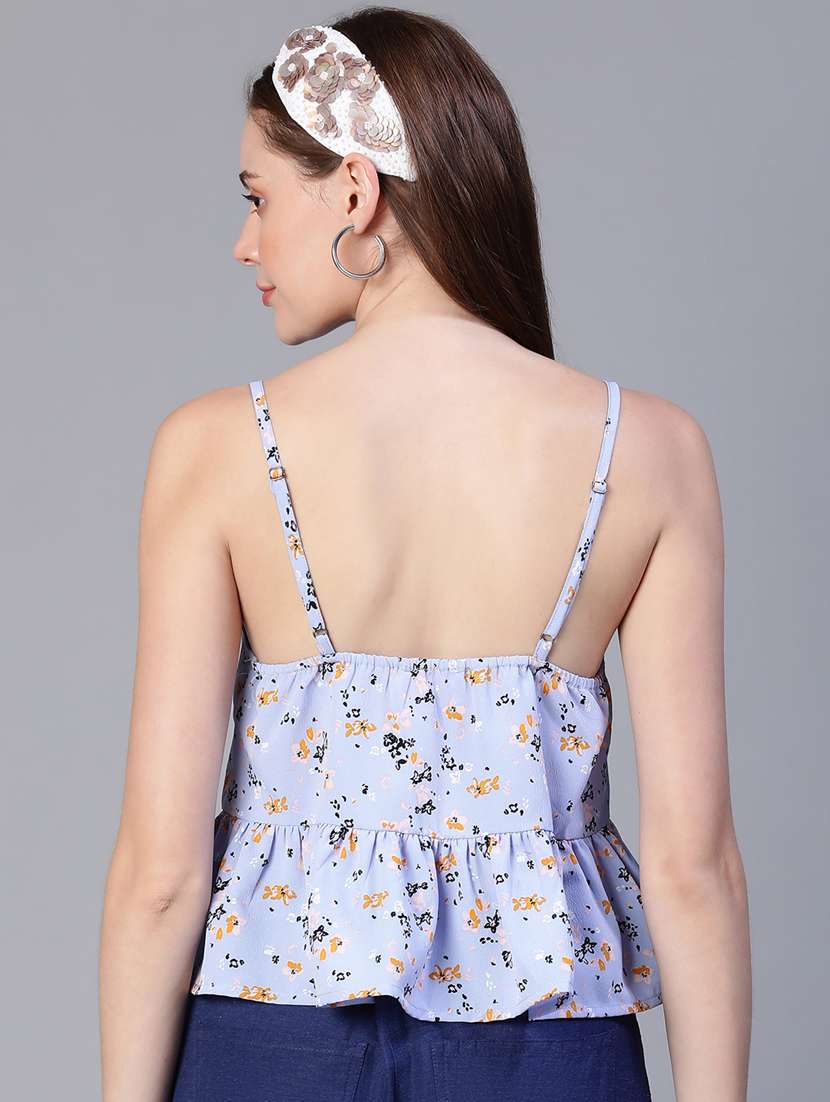 women's peplum shoulder strap top - 20206492 -  Standard Image - 2