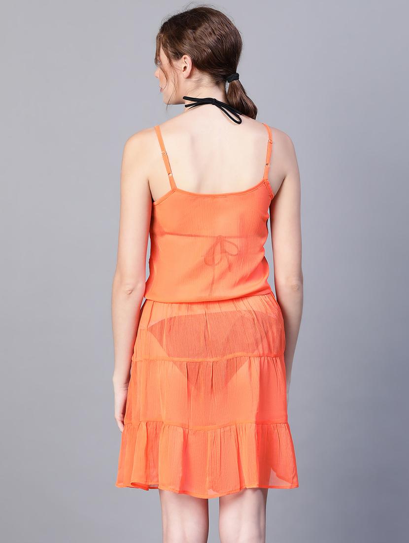 women's tiered dress solid dress - 20206564 - Standard Image - 2