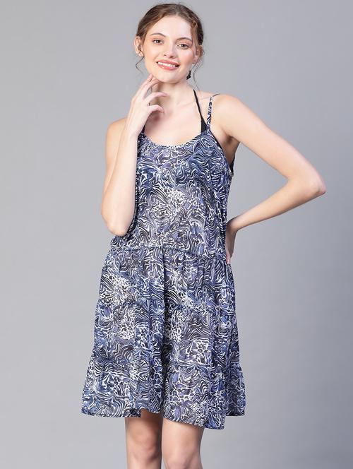 women's tiered dress abstract dress - 20206565 - Standard Image - 0