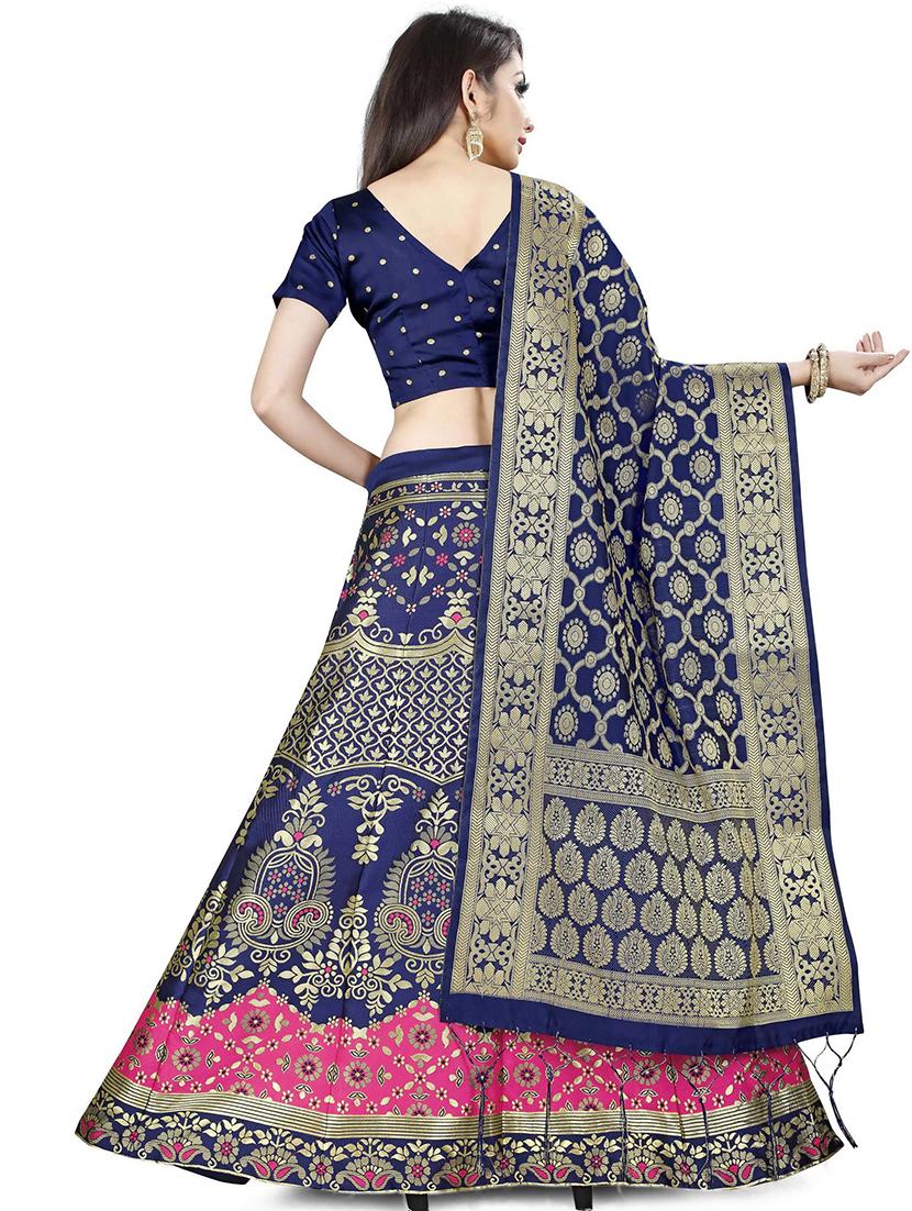 banarasi lehenga choli with dupatta set - 20208132 - Standard Image - 2