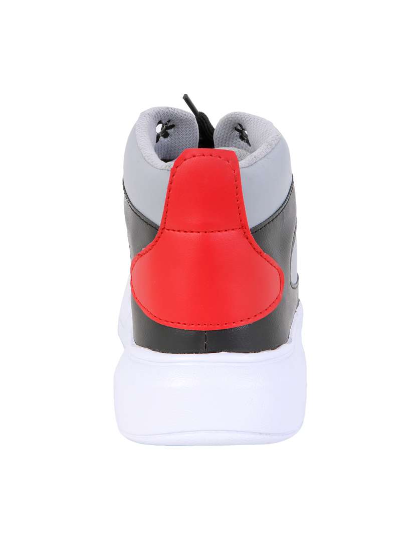 black lace up high ankle casual sneakers - 20209269 -  Standard Image - 2