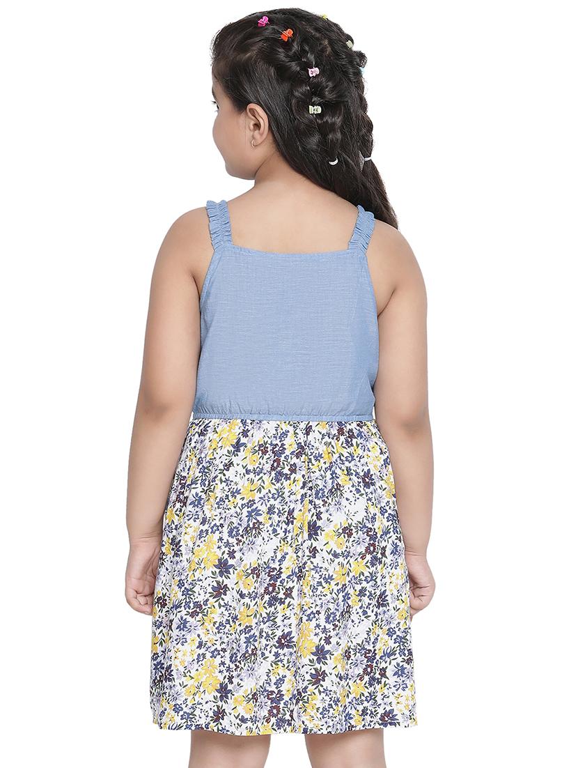 girls square neck sleeveless frock - 20209370 - Standard Image - 2