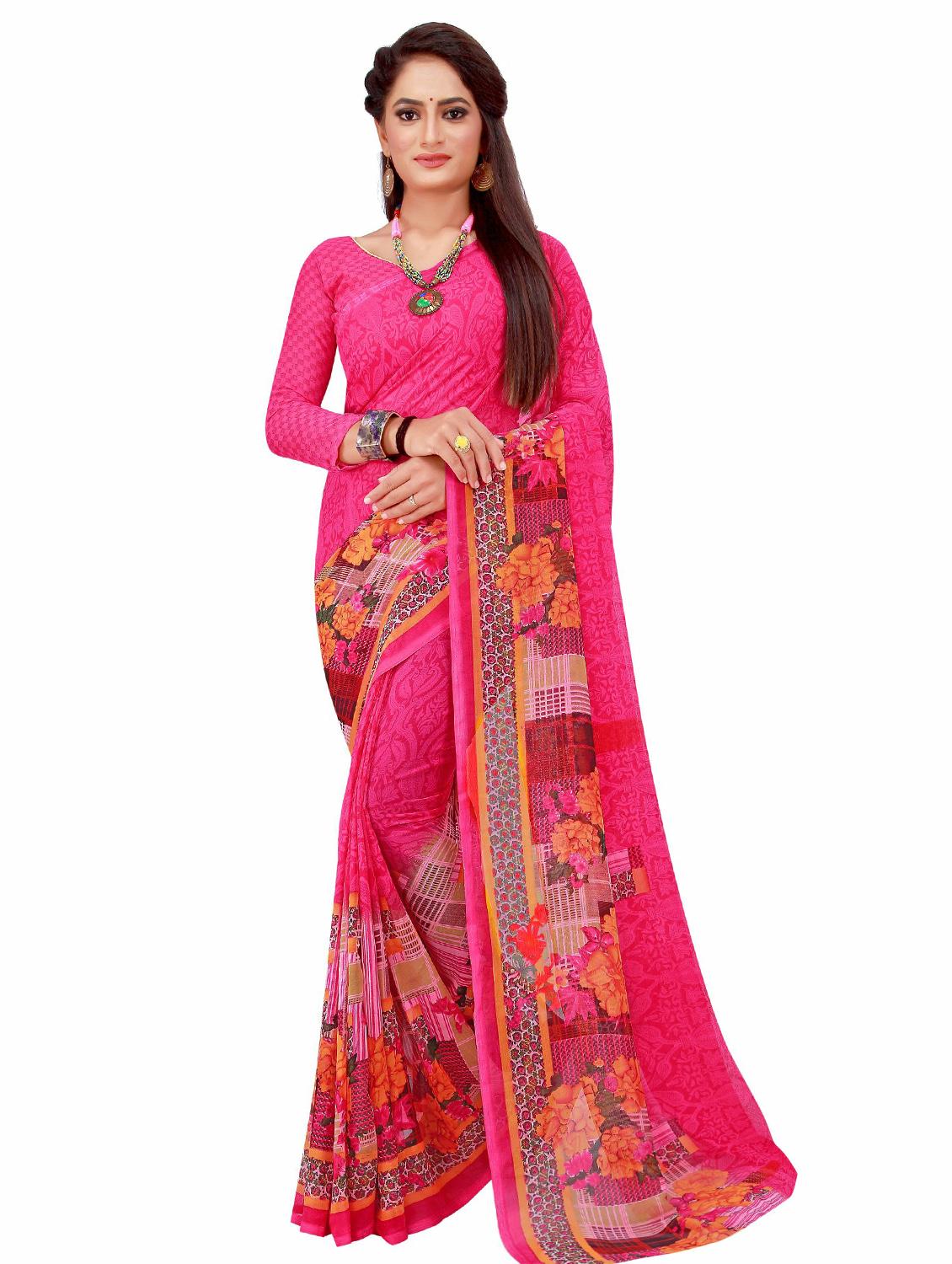 women's printed multi colored saree with blouse - 20210202 - Standard Image - 2
