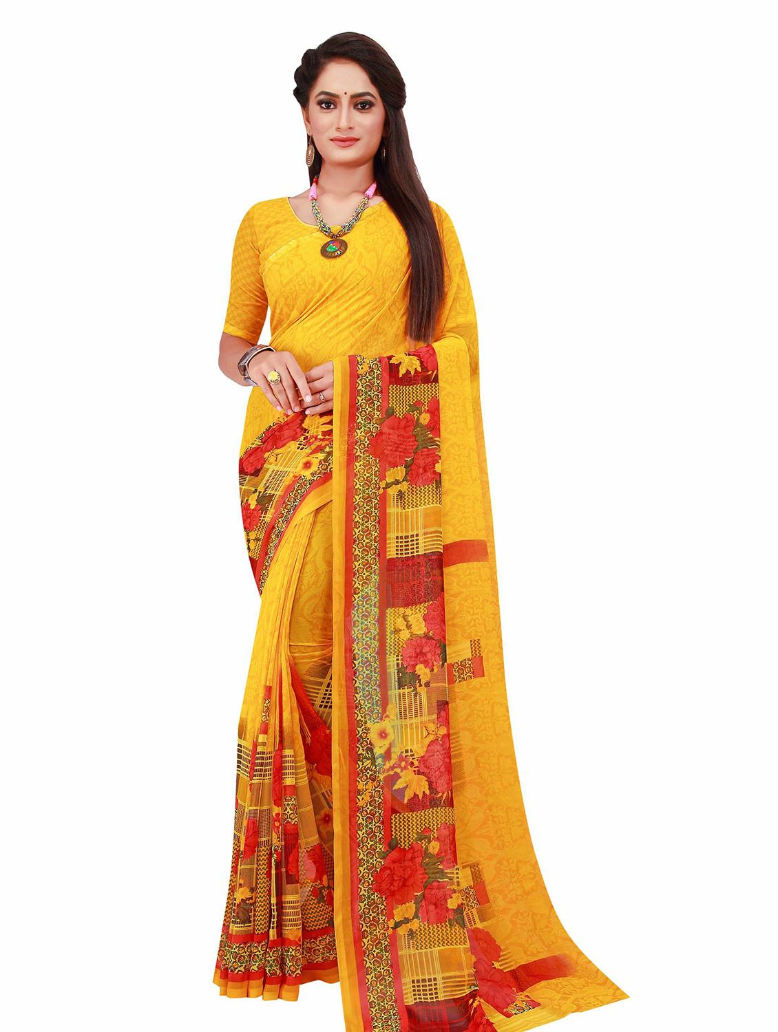 women's saree combo with blouse - 20210266 - Standard Image - 2