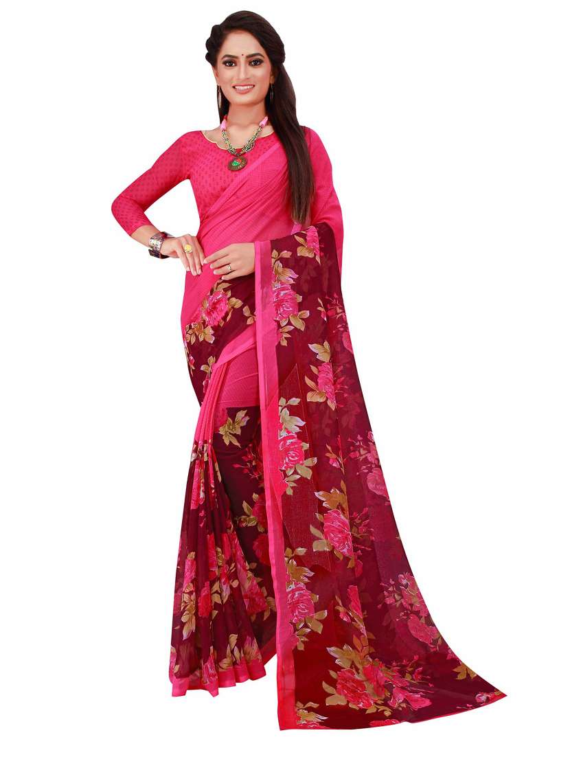 women's saree combo with blouse - 20210396 - Standard Image - 2