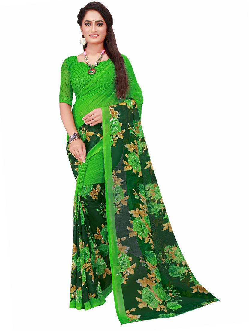 pack of 2 printed sarees with blouse - 20210424 - Standard Image - 2