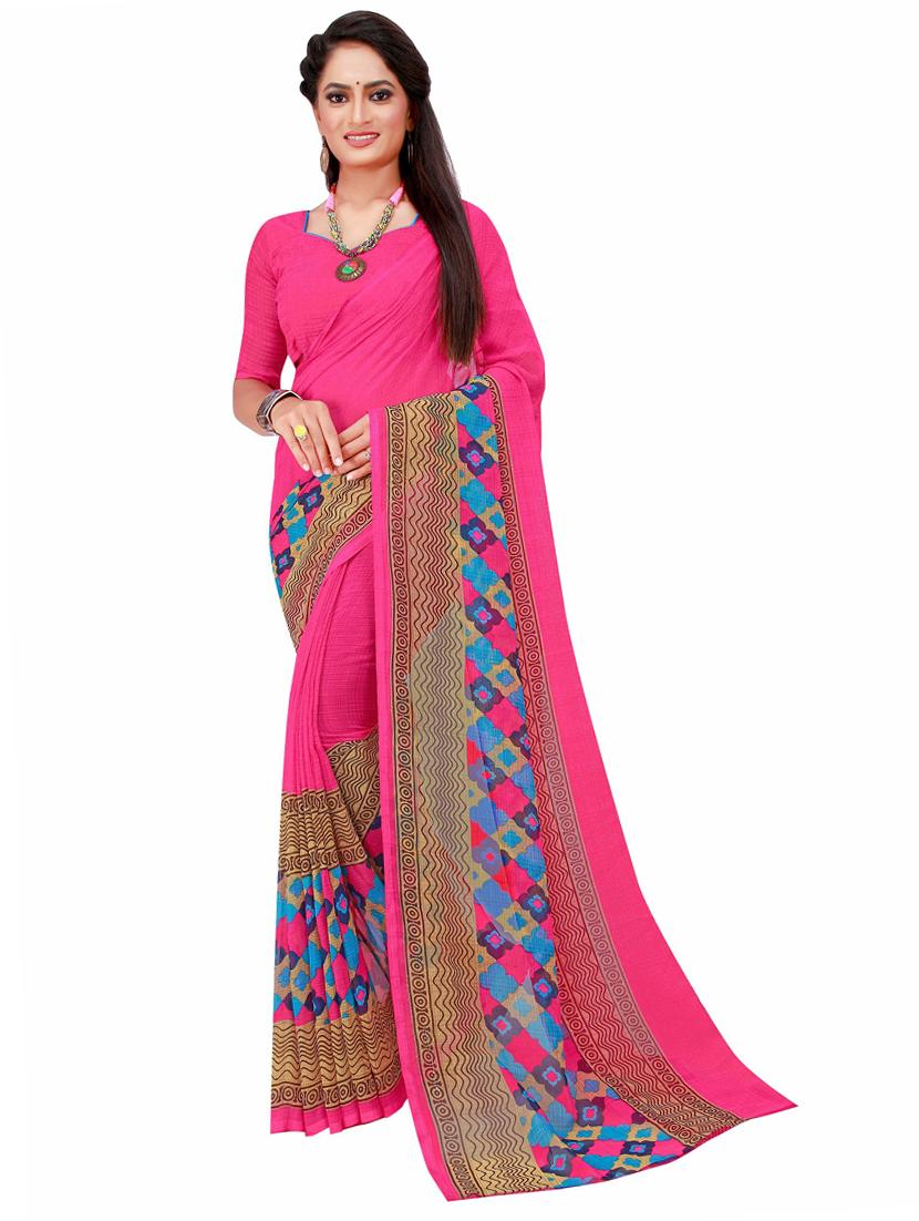 pack of 2 printed sarees with blouse - 20210531 - Standard Image - 2