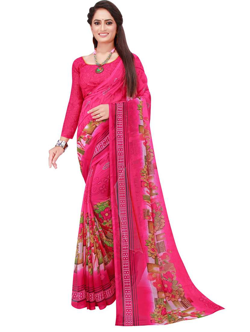 pack of 2 printed sarees with blouse - 20210723 -  Standard Image - 2