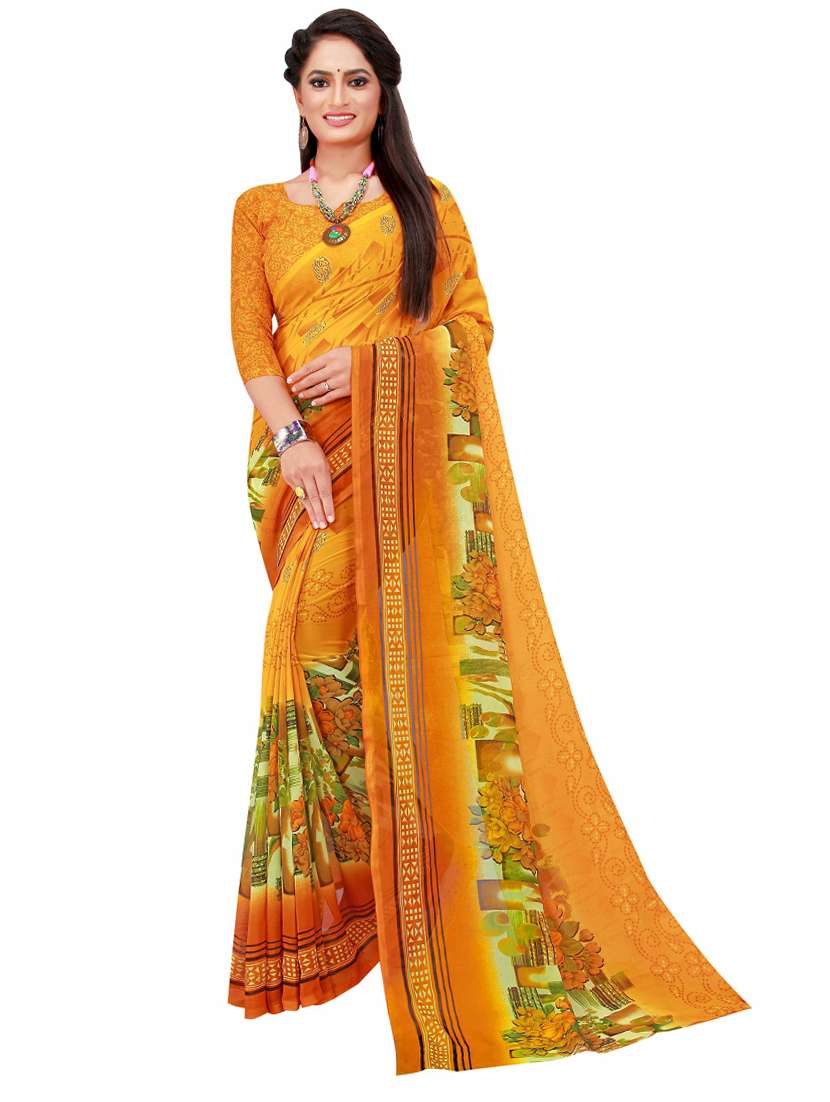 pack of 2 printed saree with blouse - 20210810 - Standard Image - 2