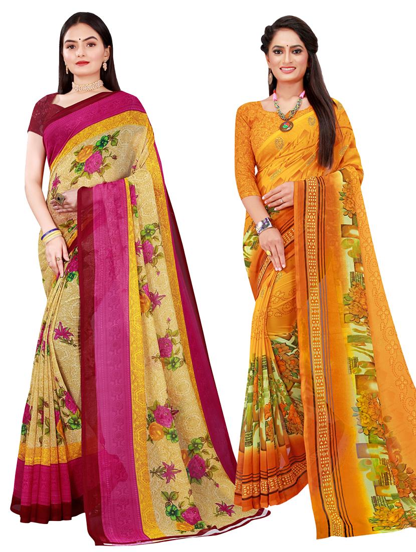 women's saree combo with blouse - 20210815 - Zoom Image - 0