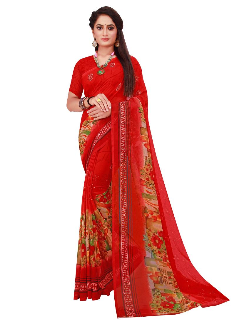 women's saree combo with blouse - 20211133 - Standard Image - 2