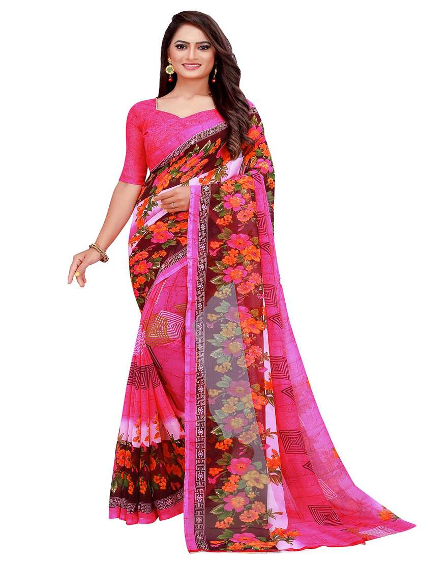 women's saree combo with blouse - 20211186 - Standard Image - 2