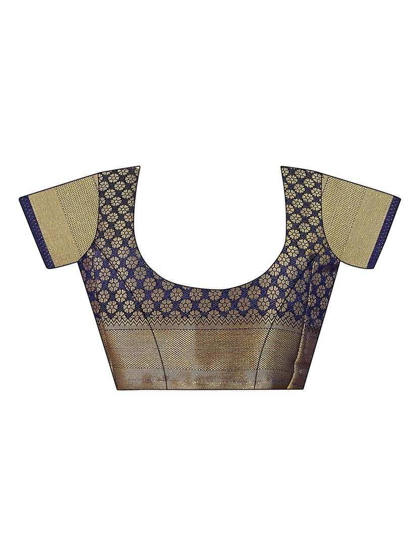 jacquard work banarasi saree with blouse - 20212086 - Standard Image - 2
