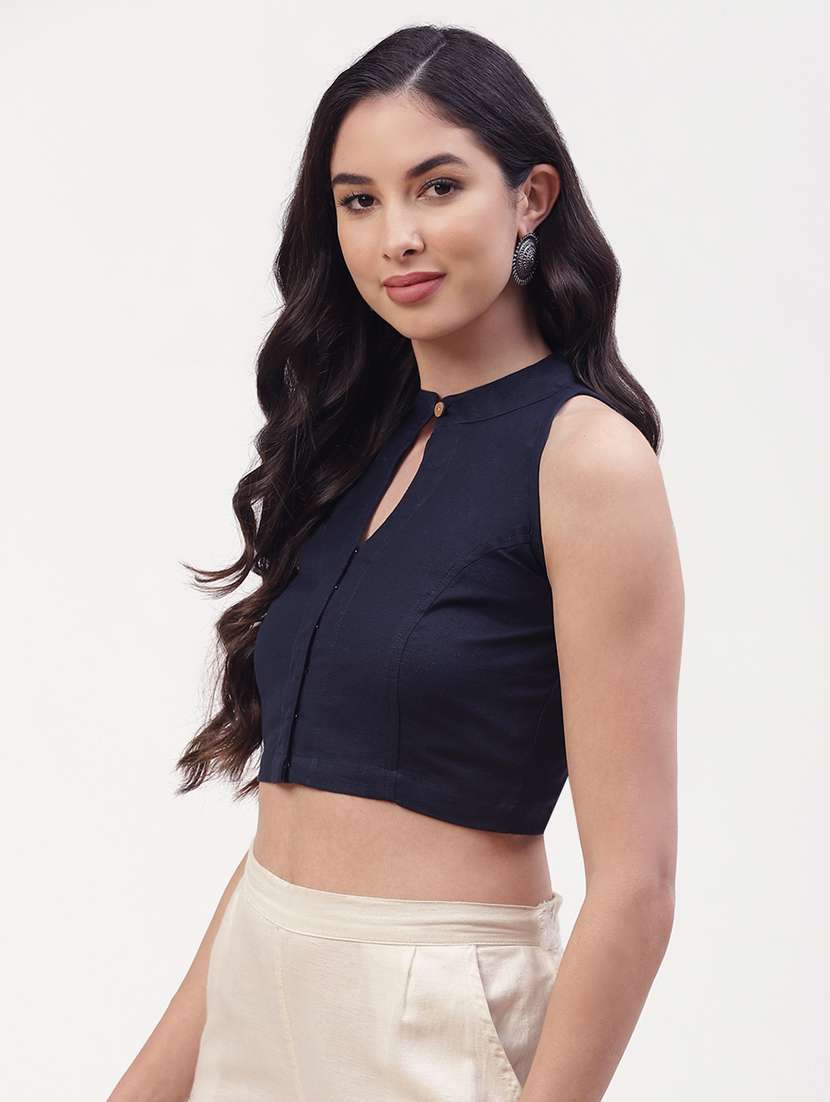 pack of 2 solid stitched blouse - 20213048 -  Standard Image - 2