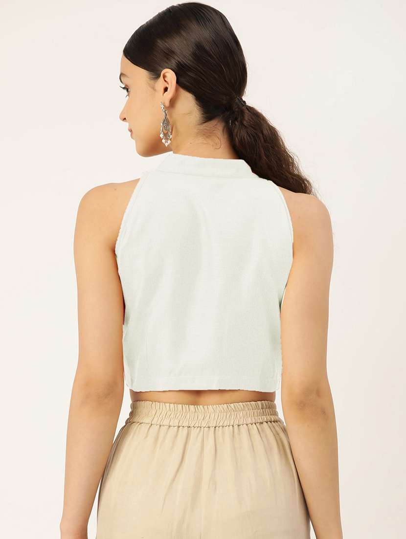 pack of 2 solid stitched blouse - 20213054 -  Standard Image - 7