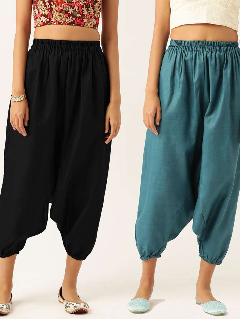 multi colored cotton harem salwars