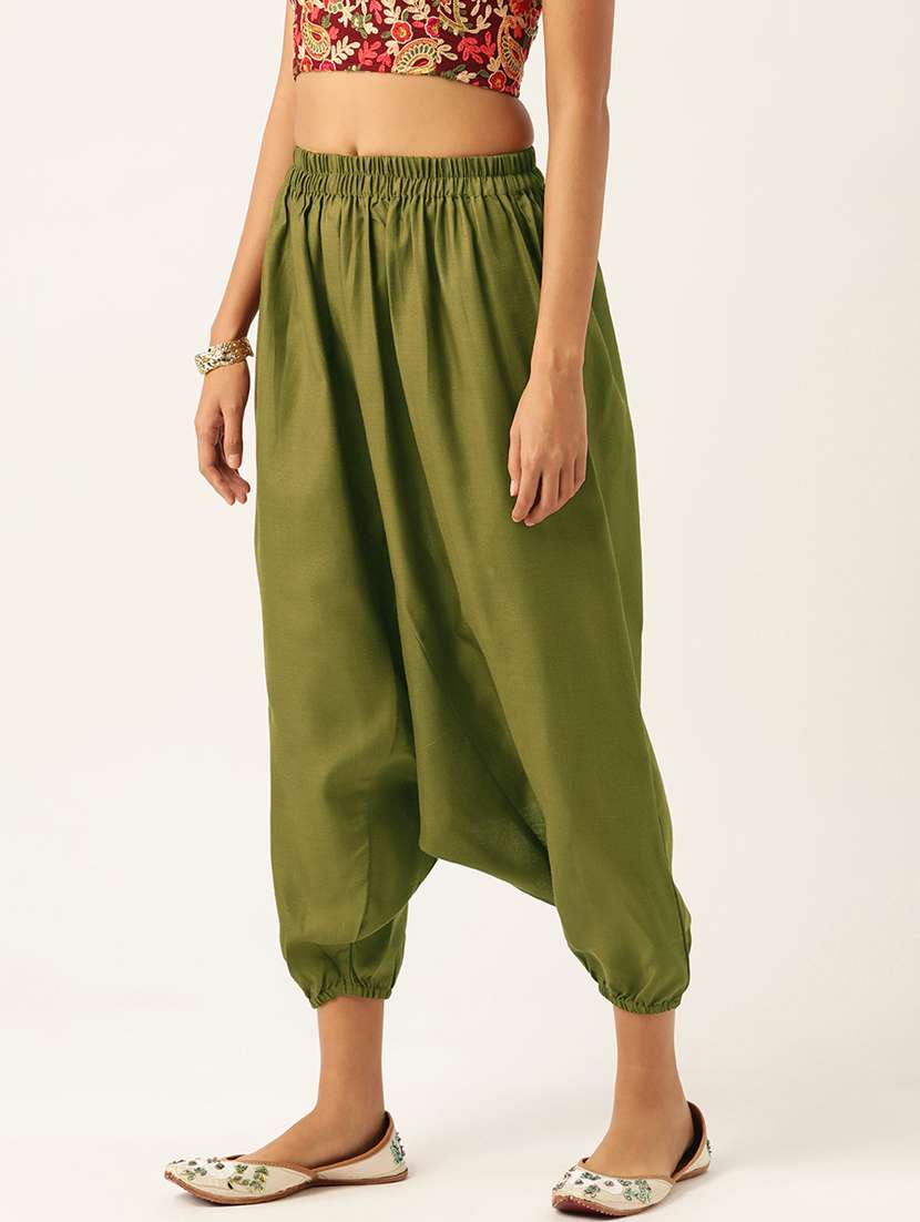 multi colored cotton harem salwars - 20213168 - Standard Image - 2