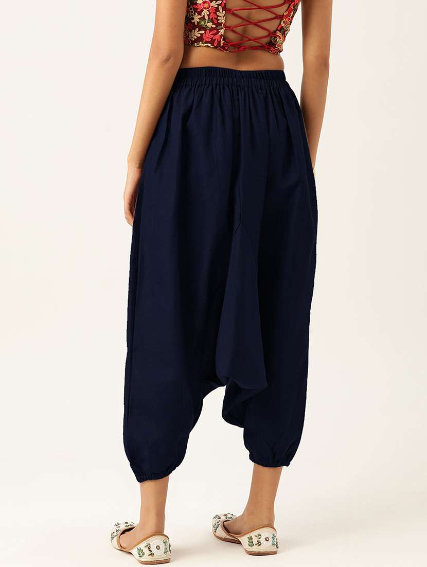 pack of 2 solid high-rise harem pants with elasticated waist - 20213178 - Standard Image - 2