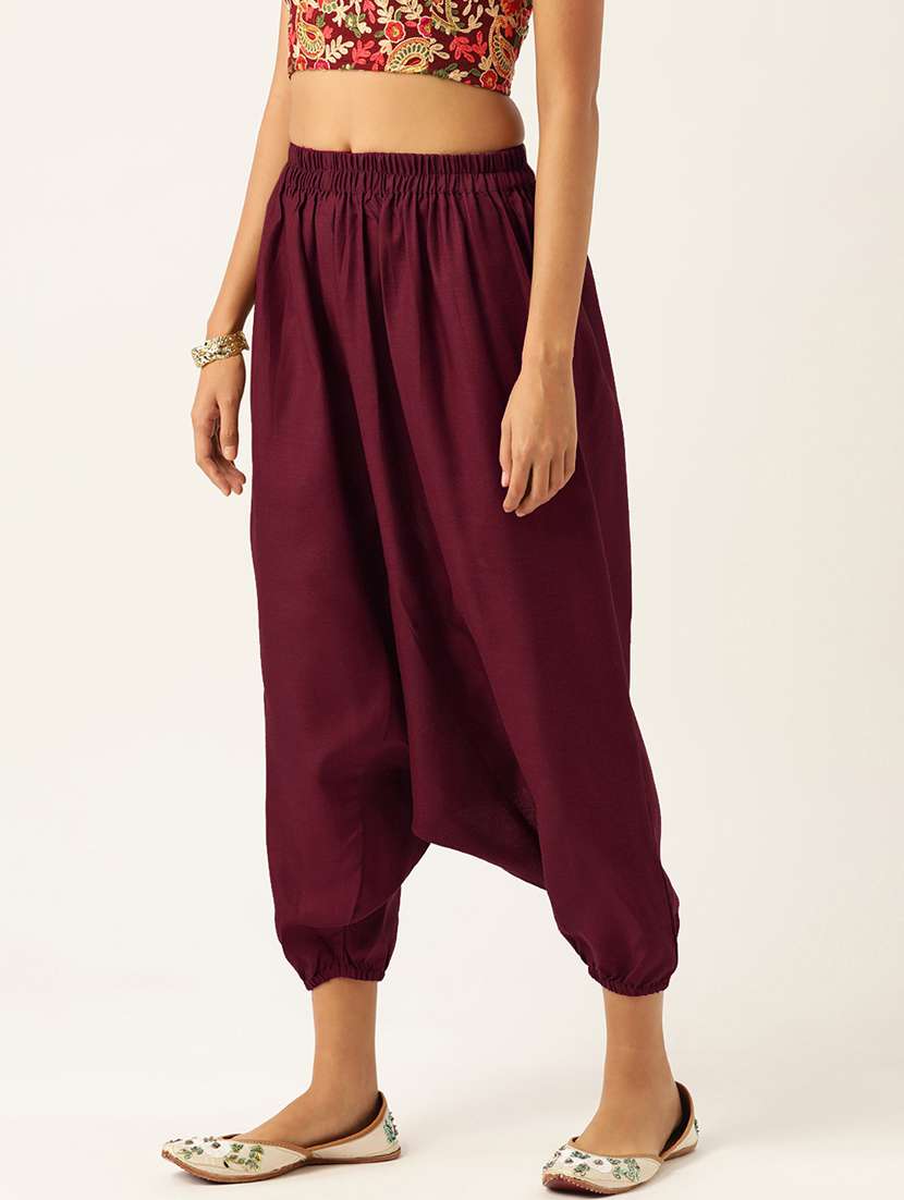 multi colored cotton harem salwars - 20213182 - Standard Image - 2
