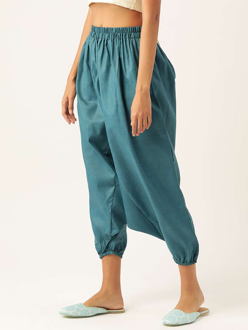 pack of 2 solid high-rise harem pants with elasticated waist - 20213200 -  Standard Image - 2