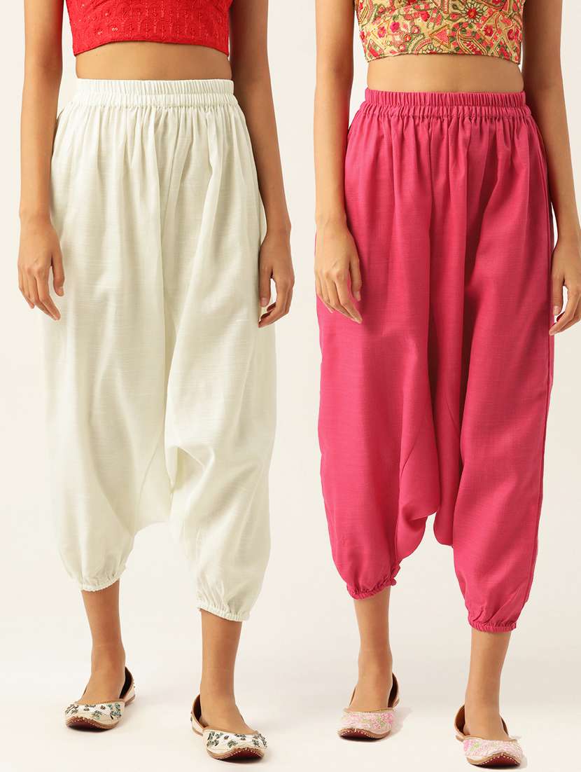multi colored cotton harem salwars