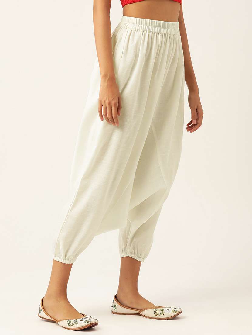 pack of 2 solid high-rise harem pants with elasticated waist - 20213212 -  Standard Image - 2