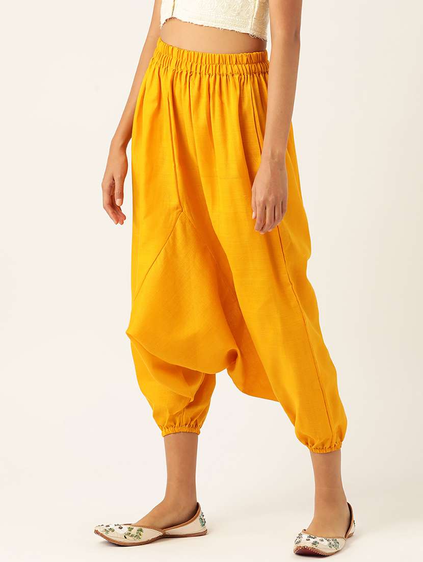 pack of 2 solid high-rise harem pants with elasticated waist - 20213218 -  Standard Image - 2