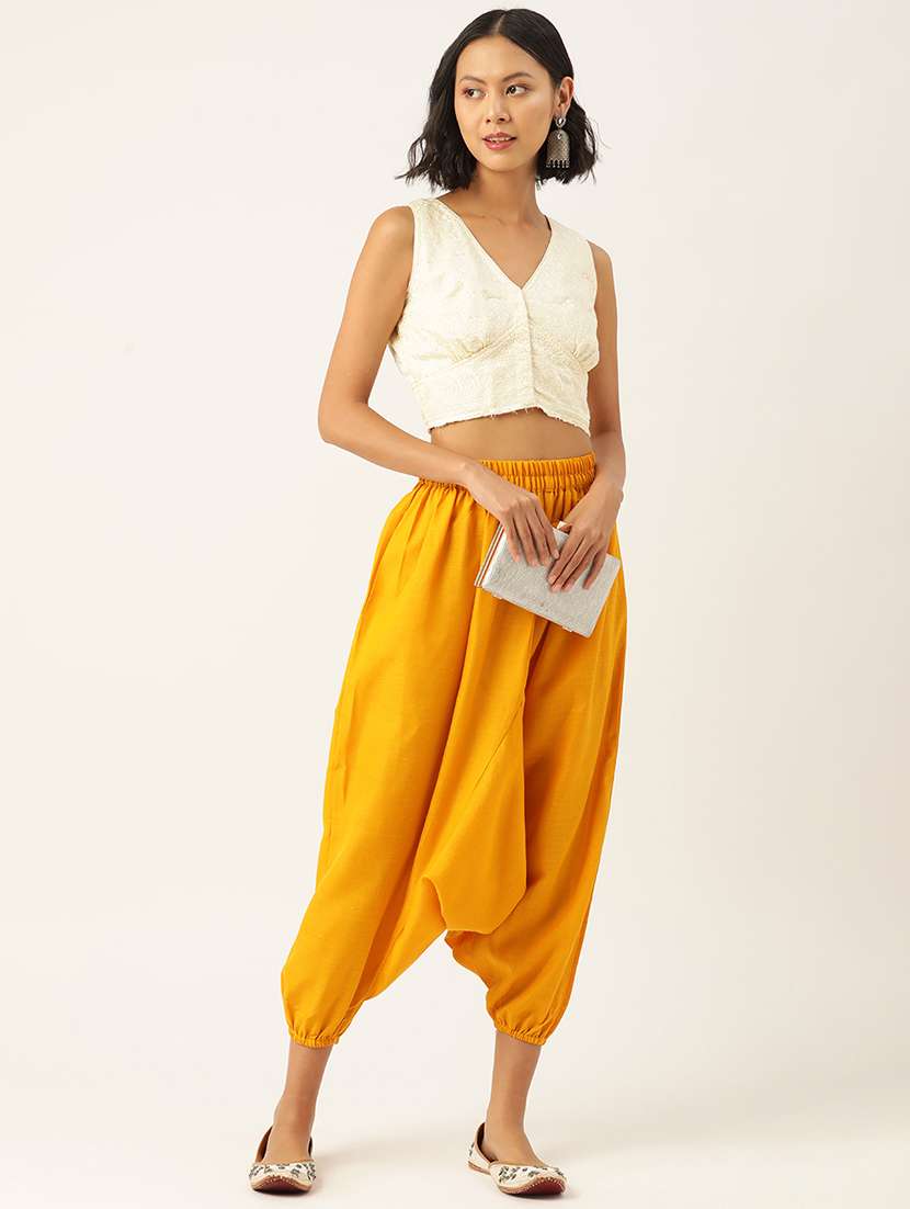 pack of 2 solid high-rise harem pants with elasticated waist - 20213220 -  Standard Image - 7