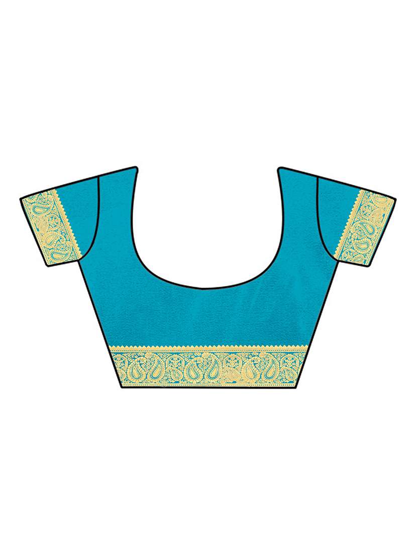 women's self design blue colored saree with blouse - 20214262 - Standard Image - 2