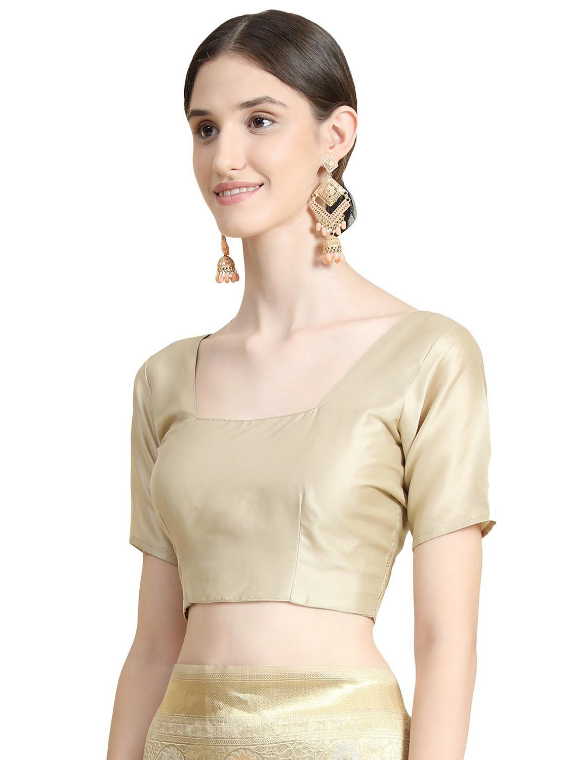 beige floral silk blend banarasi saree with blouse - 20214369 - Standard Image - 2