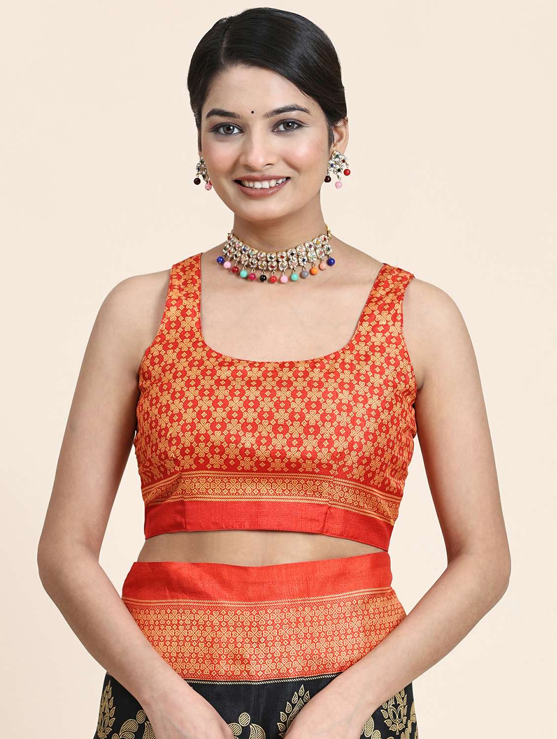 women's self design black colored saree with blouse - 20214452 -  Standard Image - 2