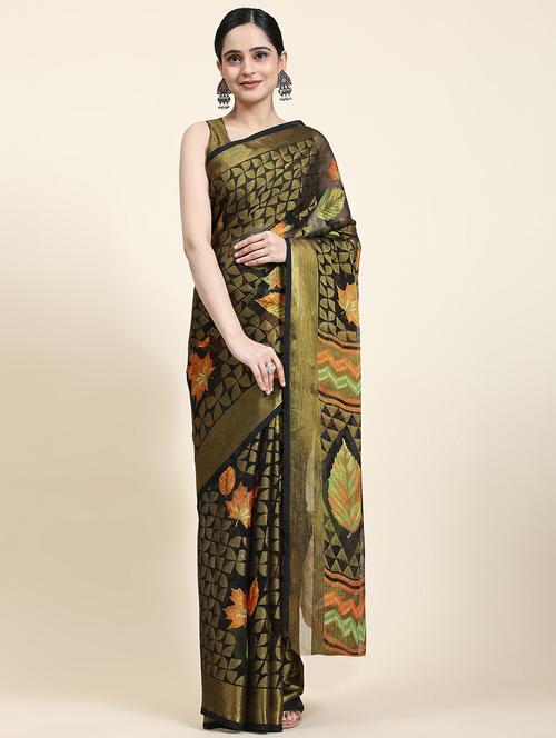 women's printed multi colored saree with blouse - 20214459 - Standard Image - 0