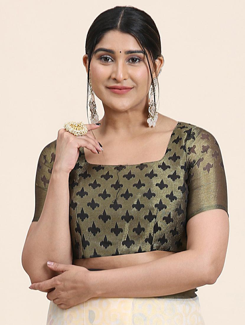 women's self design black colored saree with blouse - 20214479 - Standard Image - 2