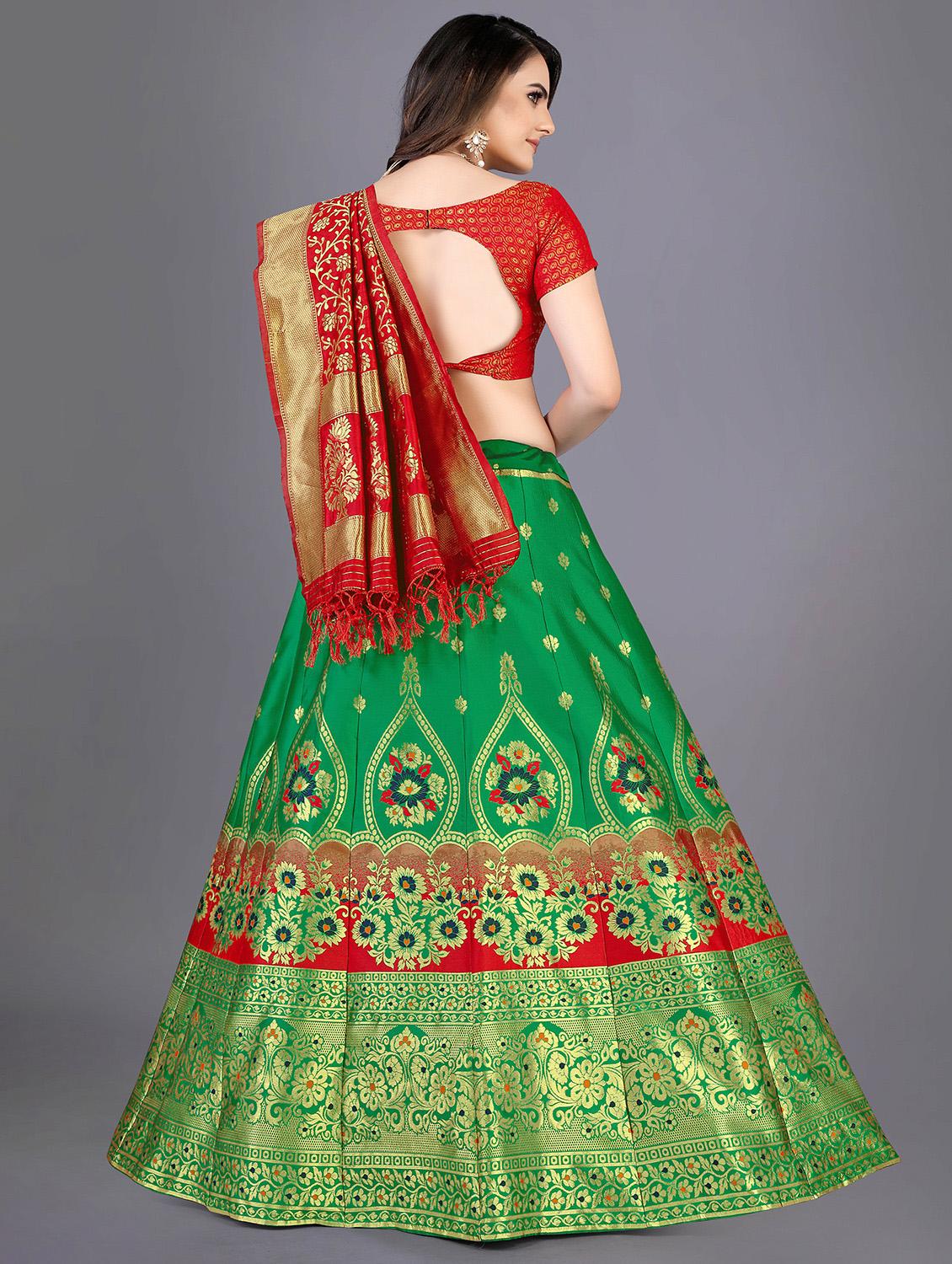 self design panelled lehenga choli set with dupatta - 20214722 - Standard Image - 2