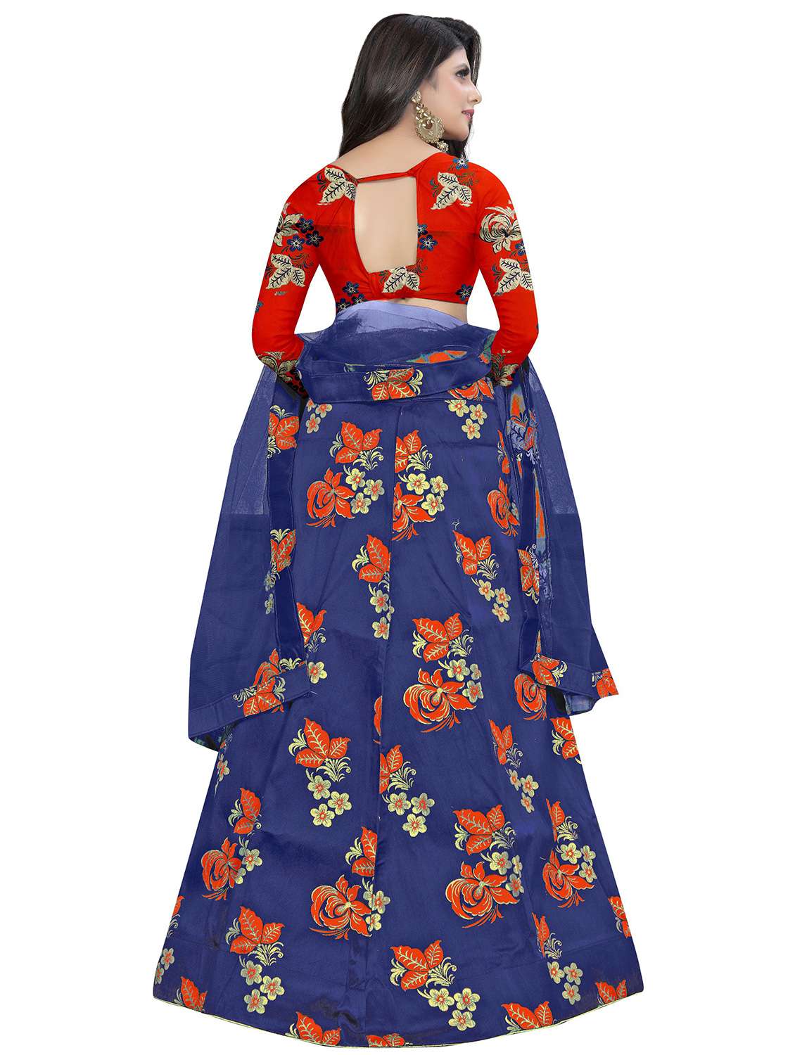 self design flared lehenga choli set with dupatta  - 20214734 -  Standard Image - 2