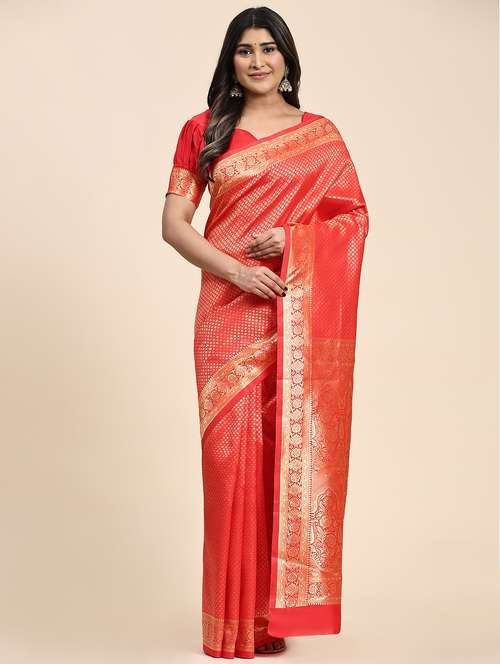 women's banarasi saree with blouse - 20214752 - Standard Image - 0