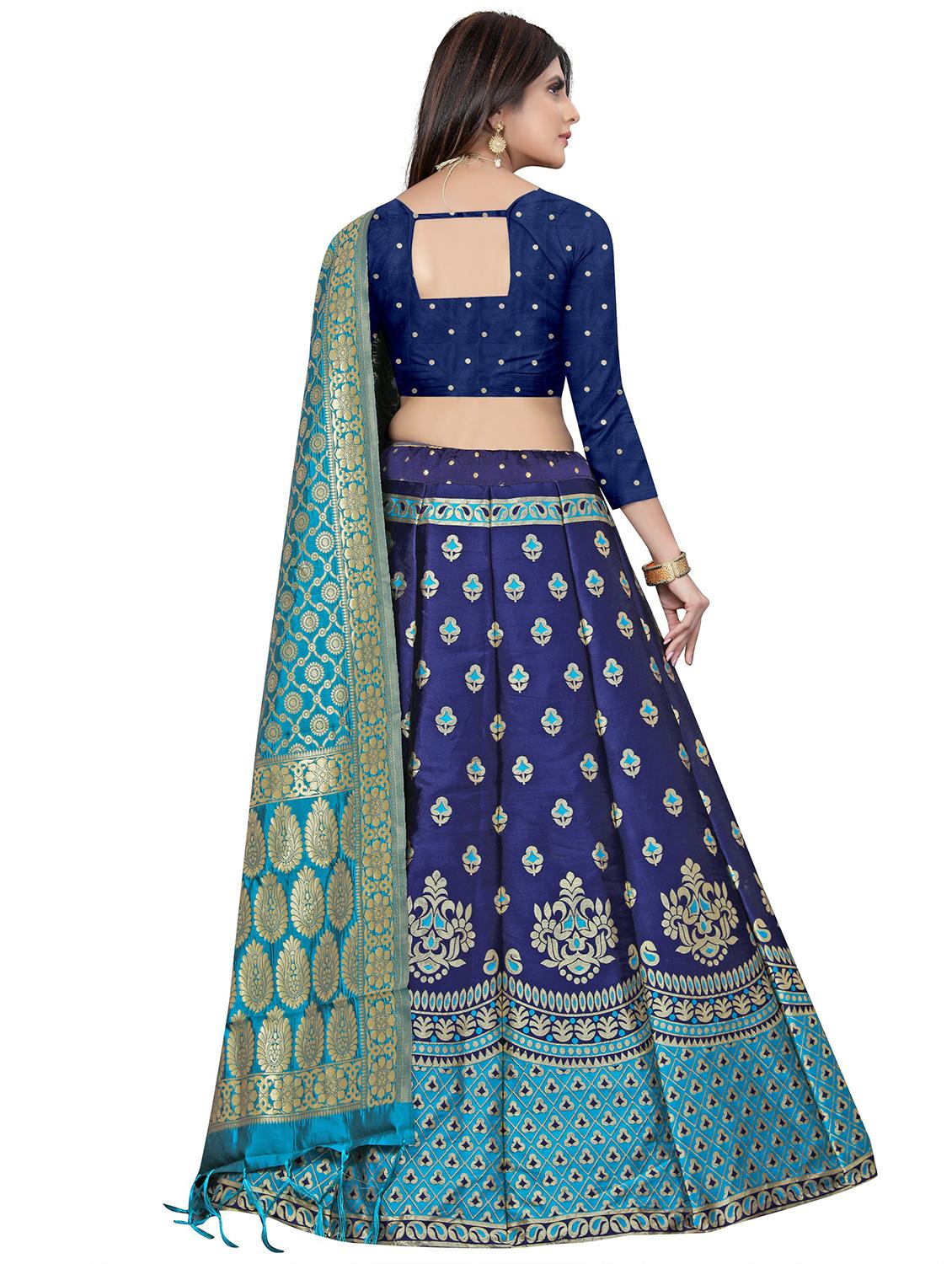 banarasi lehenga choli with dupatta set - 20214772 - Standard Image - 2