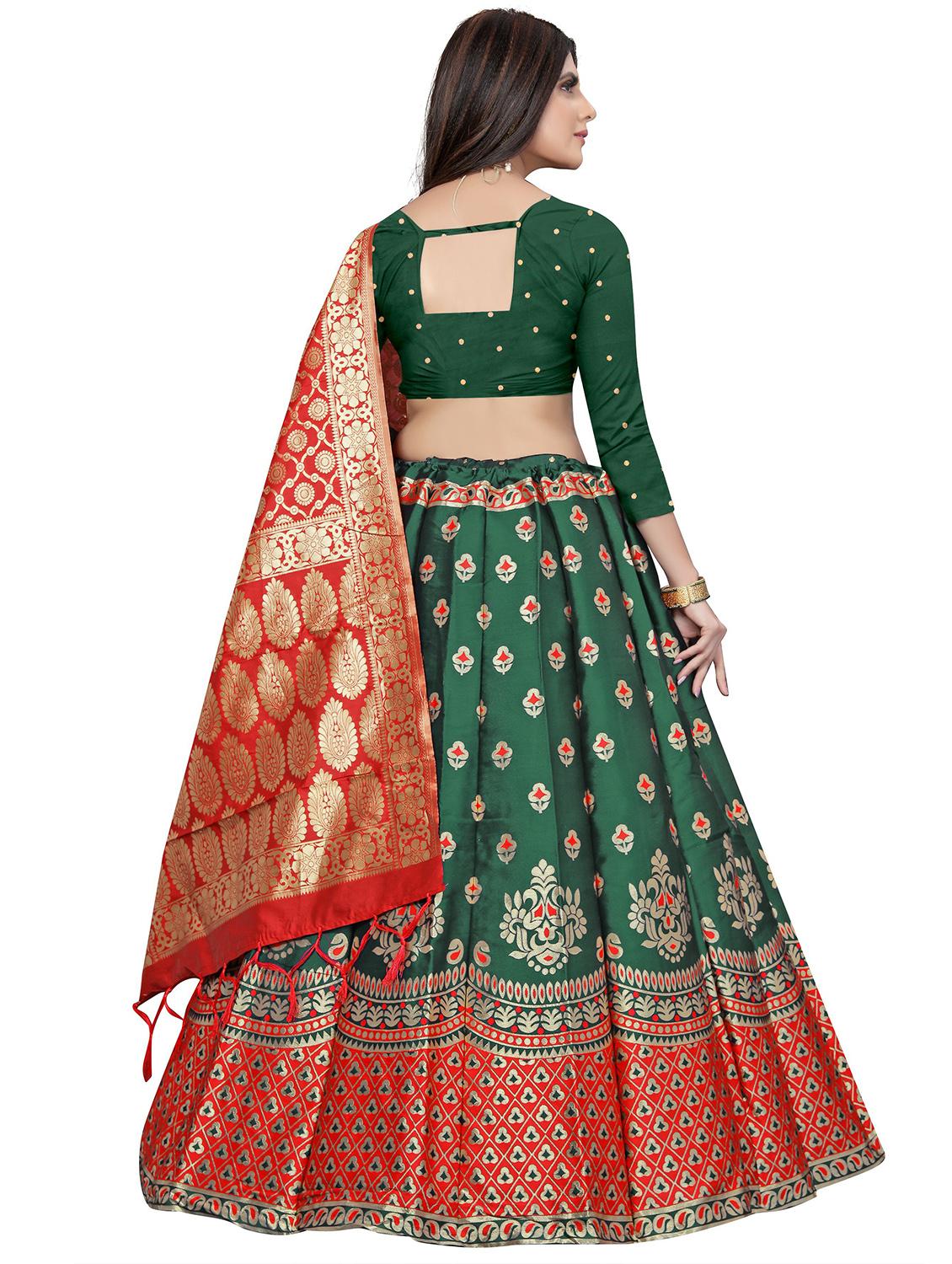 self design panelled lehenga choli set with dupatta - 20214773 - Standard Image - 2
