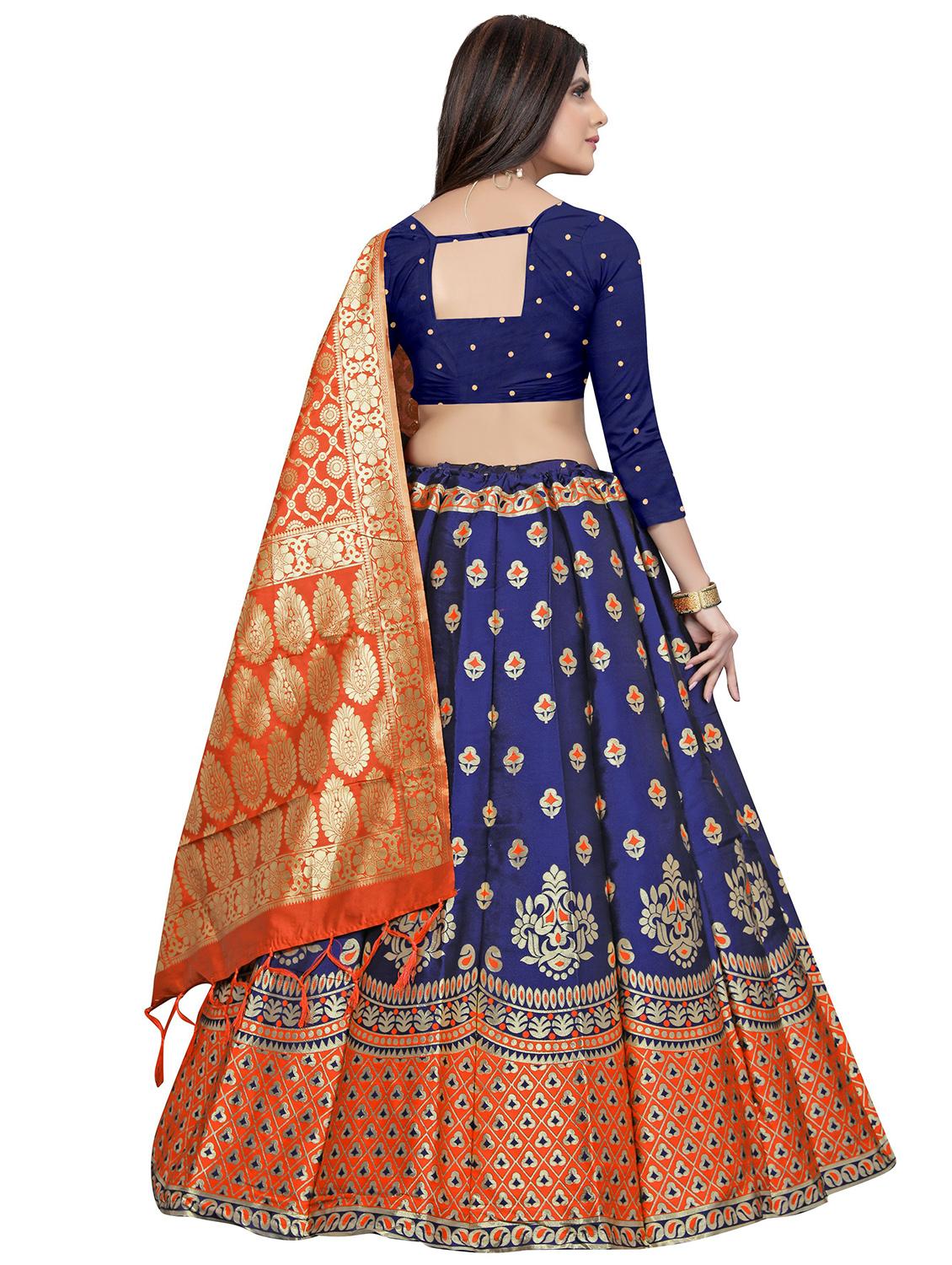 self design panelled lehenga choli set with dupatta - 20214776 - Standard Image - 2