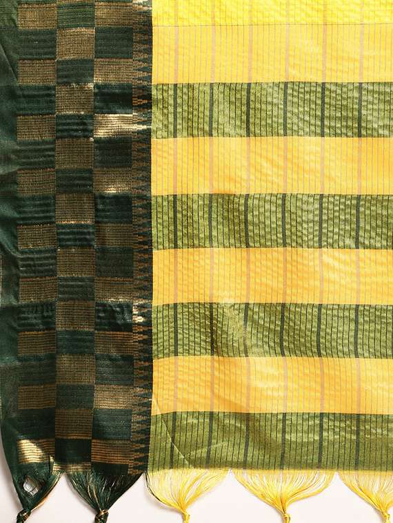 checkered kota doria saree  with blouse - 20215479 -  Standard Image - 2