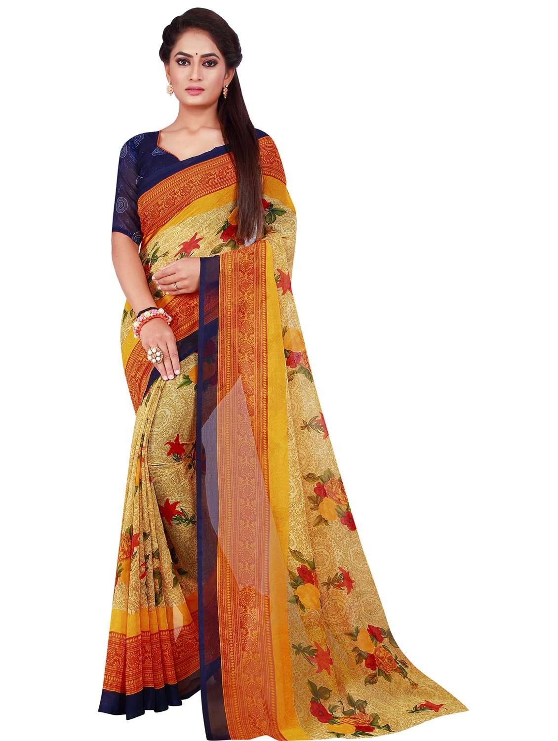 women's saree combo with blouse - 20217079 -  Standard Image - 2